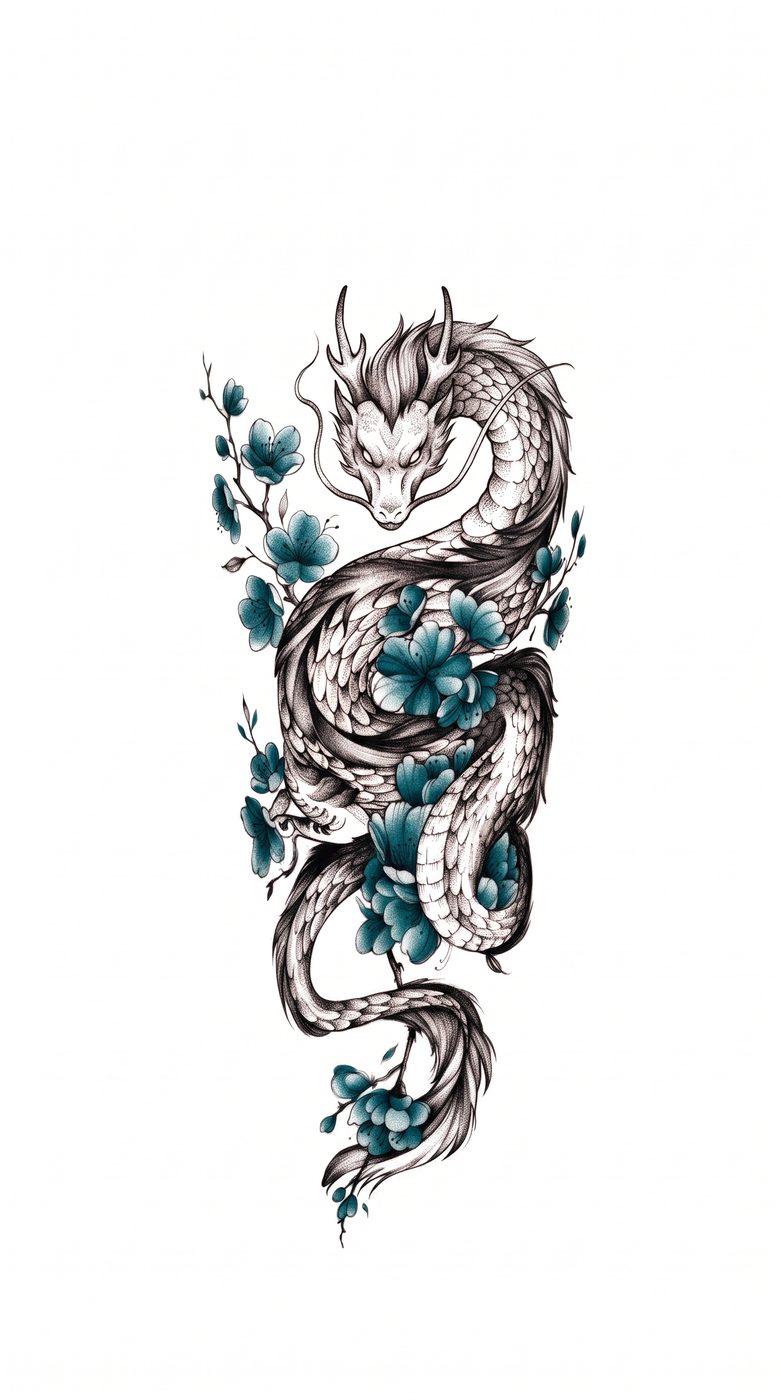 Japanese Dragon Tattoo design