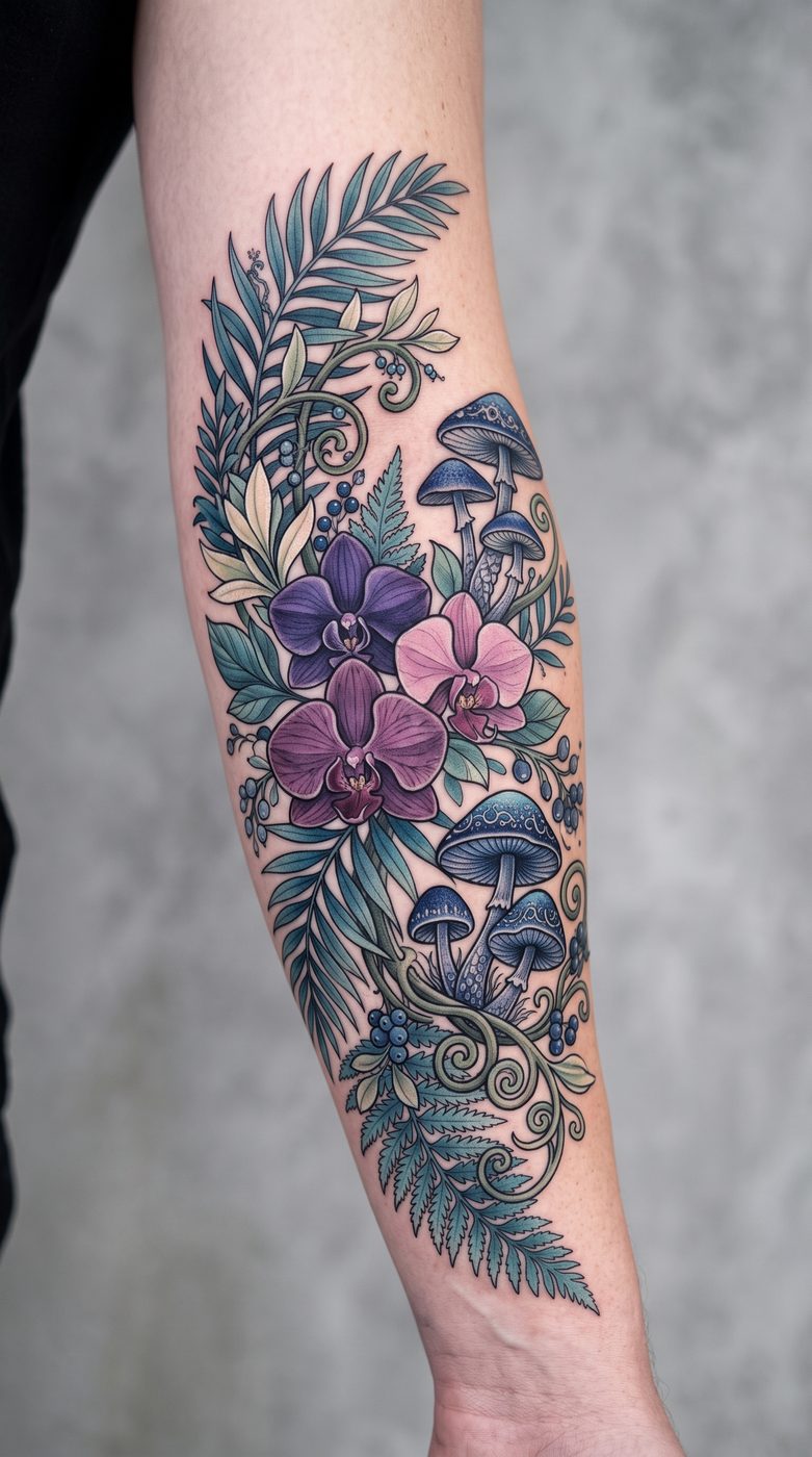 Japanese Floral Tattoo on the body