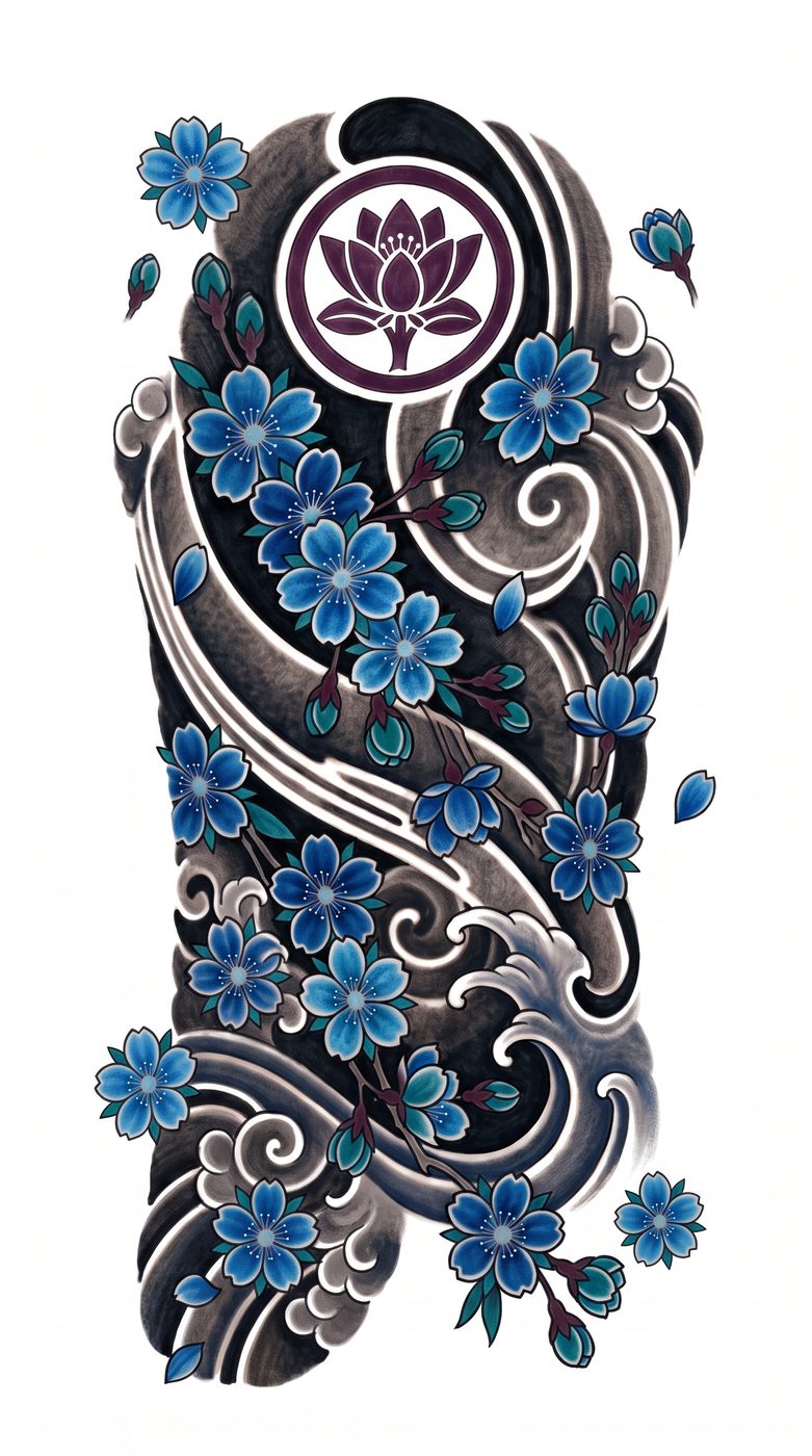 Koi &amp; Lotus Sleeve design