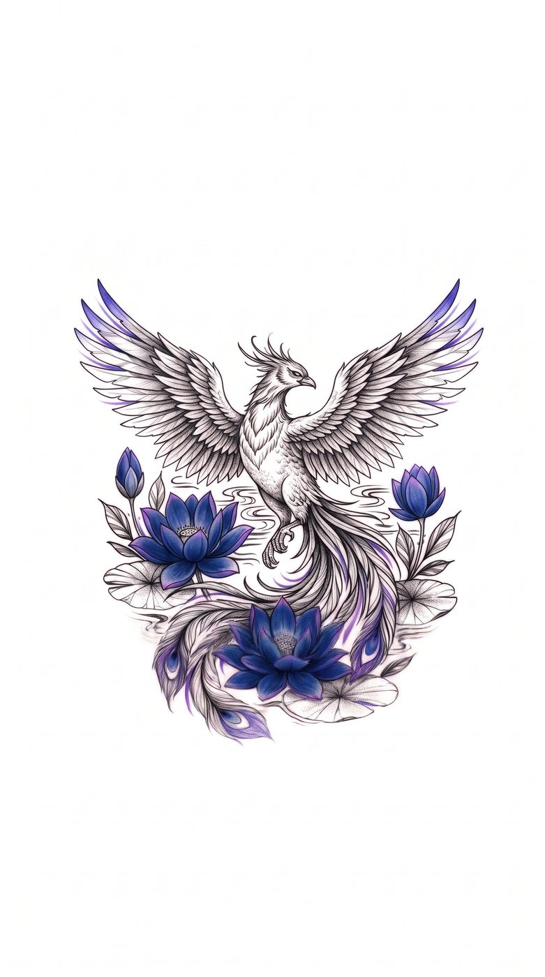 Rising Phoenix Tattoo design